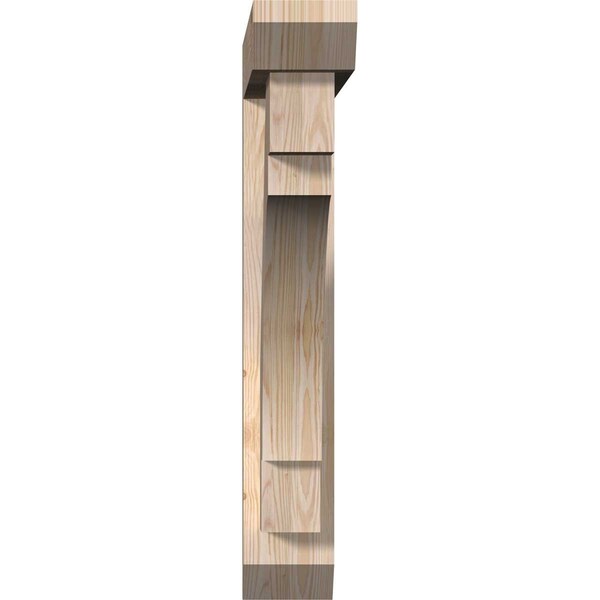 Merced Slat Smooth Bracket W/ Offset Brace, Douglas Fir, 5 1/2W X 30D X 34H